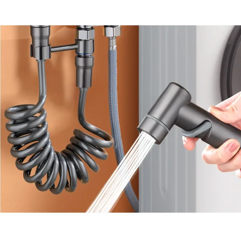 Hygienic Shower Toilet Spray Gun, Shower Head, Dual Outlet Angle Valve, Wall-mounted with Water Gun, High-pressure Toilet Bidet
Hygienic Shower Toilet Spray Gun, Shower Head, Dual Outlet Angle Valve, Wall-mounted with Water Gun, High-pressure Toilet Bidet