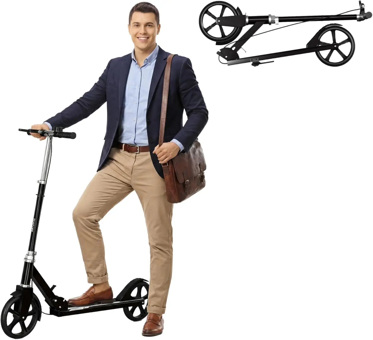 Foldable Scooter for Kids Teens Adults - Adjustable Height, Hand Brake, 220 LB Capacity
Foldable Scooter for Kids Teens Adults - Adjustable Height, Hand Brake, 220 LB Capacity