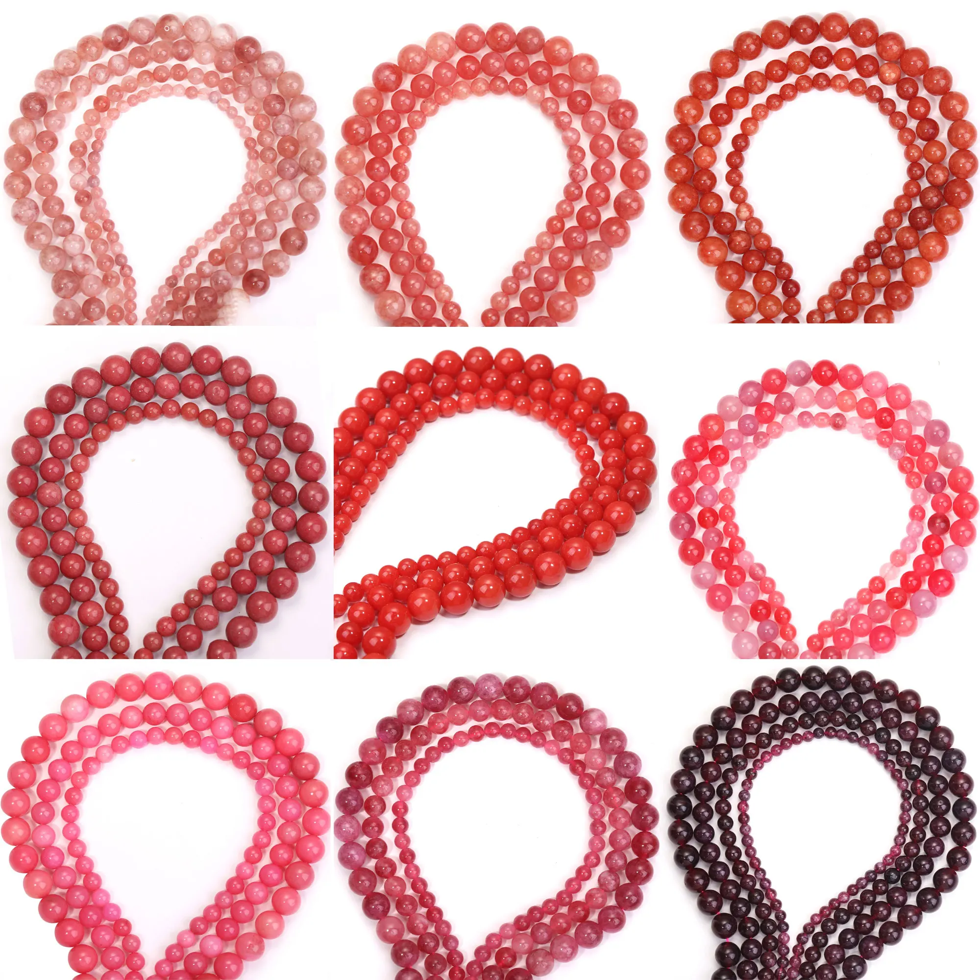 Red Series Stone Beads Round Loose Spacer Beads for Jewelry Making DIY Charms Bracelet Necklace Earrings Accessories 4 6 8 10mm
Red Series Stone Beads Round Loose Spacer Beads for Jewelry Making DIY Charms Bracelet Necklace Earrings Accessories 4 6 8 10mm
