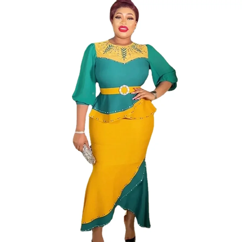 Elegant African Clothes for Women 2 PCS Sets Tops and Skirts Suits Dashiki Ankara Outfits Gown Plus Size Wedding Party Dresses
Elegant African Clothes for Women 2 PCS Sets Tops and Skirts Suits Dashiki Ankara Outfits Gown Plus Size Wedding Party Dresses