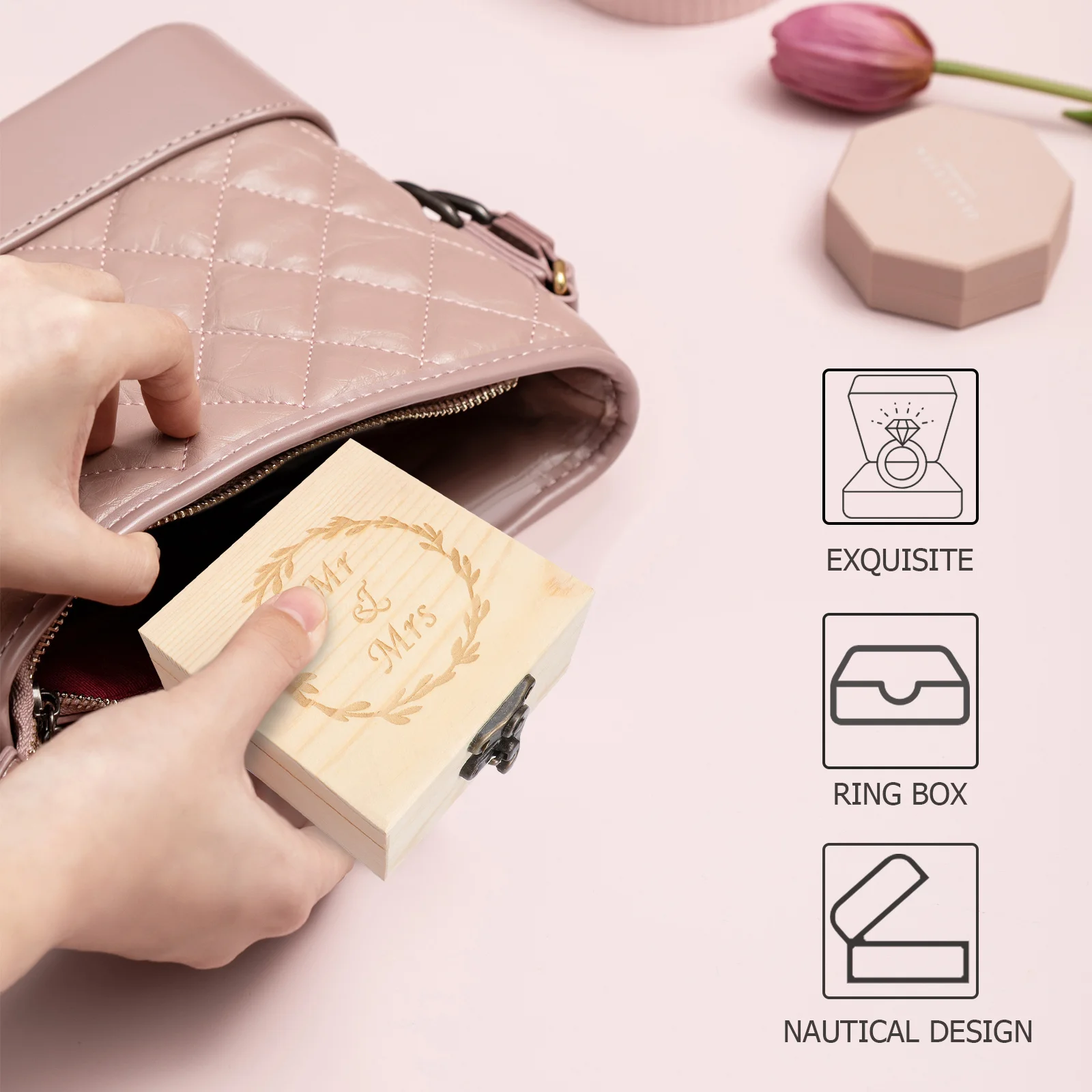 Винтажная шикарная деревянная шкатулка для обручальных колец в деревенском стиле Mr Mrs для хранения ювелирных изделий для помолвки, маленькая легкая коробка для колец с аксессуарами
Винтажная шикарная деревянная шкатулка для обручальных колец в деревенском стиле Mr Mrs для хранения ювелирных изделий для помолвки, маленькая легкая коробка для колец с аксессуарами