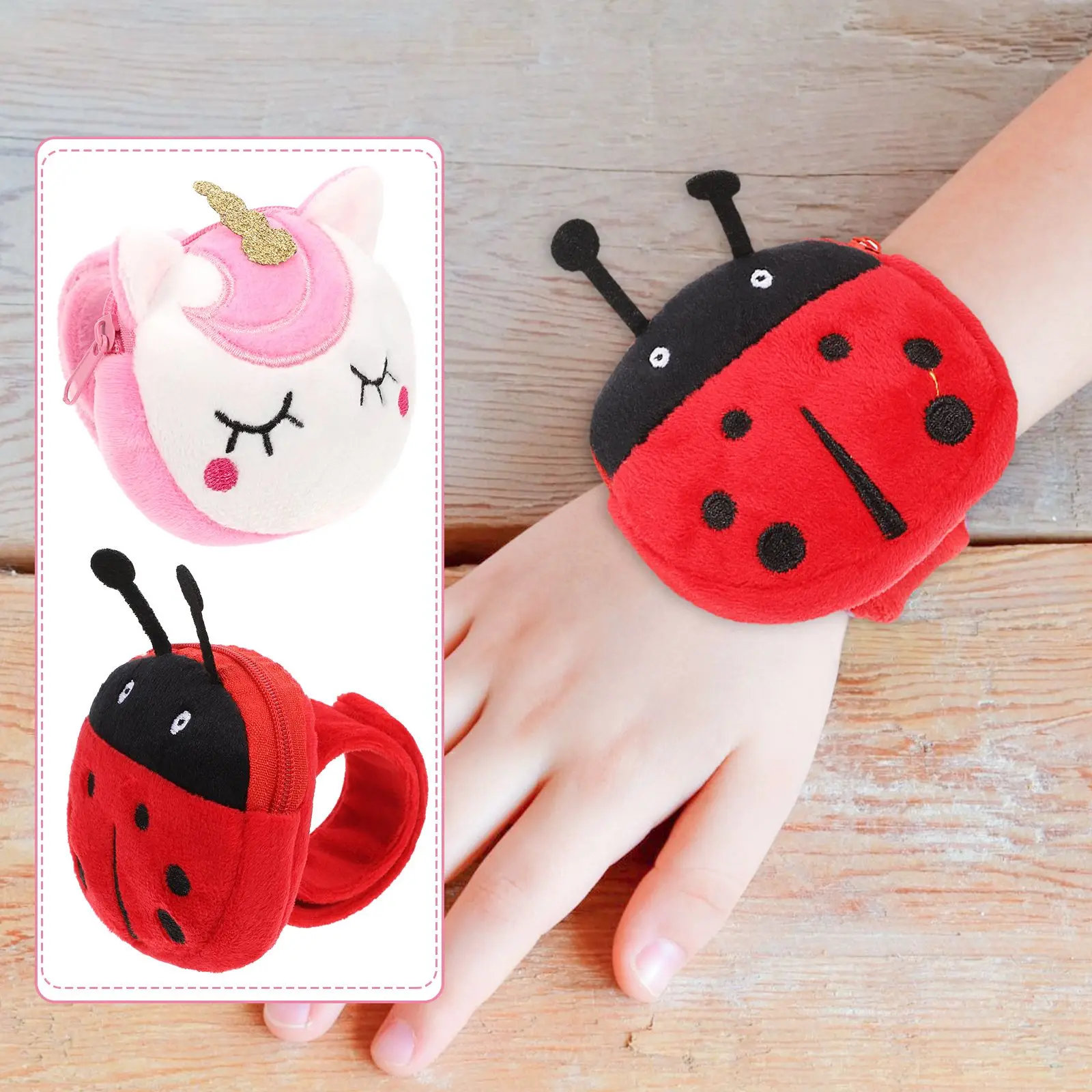 2 Pcs Coin Purse Slap Bracelets Kids Cartoon Animal Plush Snap Wristbands Party Favors Stuffed Toys Storage
2 Pcs Coin Purse Slap Bracelets Kids Cartoon Animal Plush Snap Wristbands Party Favors Stuffed Toys Storage