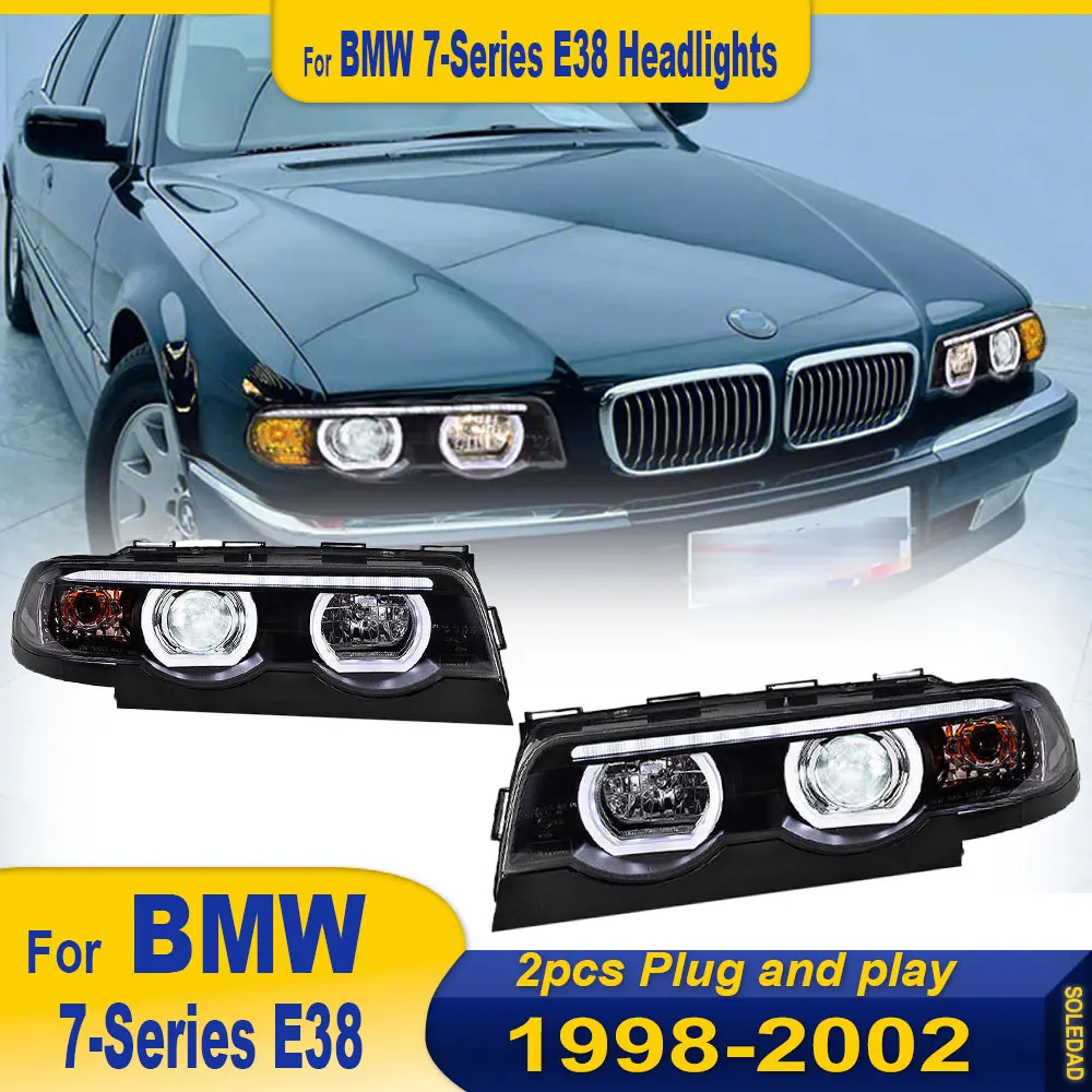 2 шт. Plug and play для BMW 7 серии E38, светодиодные фары 1998-2002 гг., фары 7 серии, DRL, указатель поворота, дальний свет, проектор «ангельский глаз»
2 шт. Plug and play для BMW 7 серии E38, светодиодные фары 1998-2002 гг., фары 7 серии, DRL, указатель поворота, дальний свет, проектор «ангельский глаз»