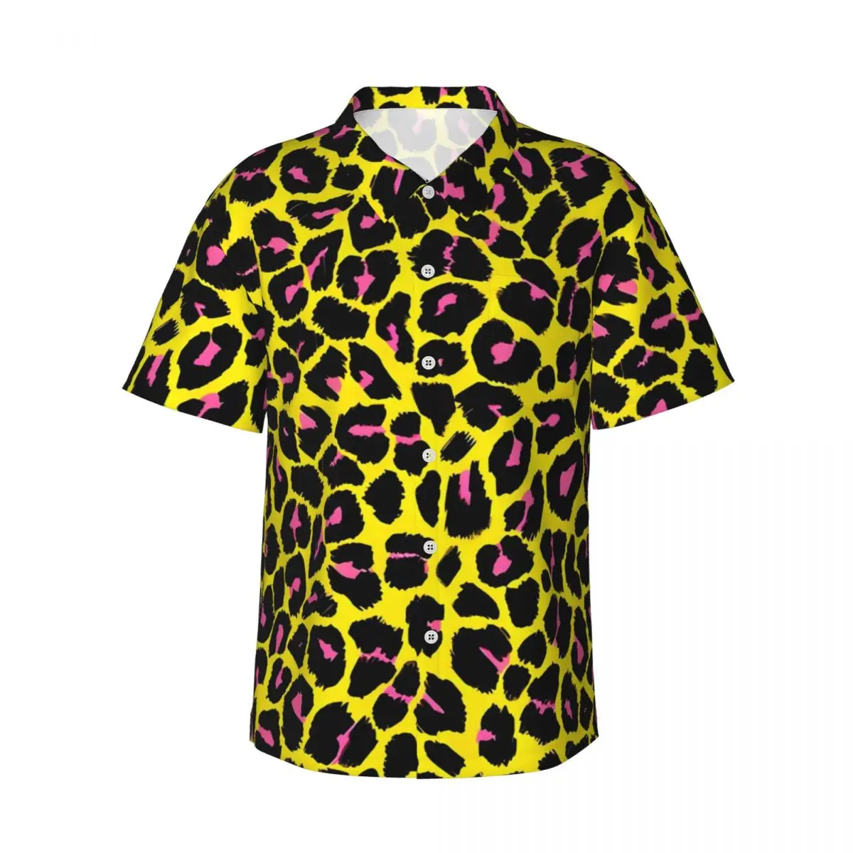 Hawaiian Shirt Beach Leopard Print Blouses Yellow Pink and Black Trendy Casual Shirts Men Short Sleeve Stylish Top
Hawaiian Shirt Beach Leopard Print Blouses Yellow Pink and Black Trendy Casual Shirts Men Short Sleeve Stylish Top