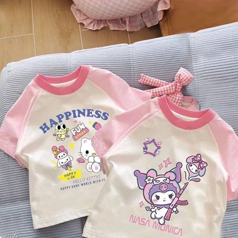 Sanrio Hello Kitty My Melody T Shirt Girls and Children Summer Season Casual Short Sleeve New Fashionable Cartoon Style Tops
Sanrio Hello Kitty My Melody T Shirt Girls and Children Summer Season Casual Short Sleeve New Fashionable Cartoon Style Tops