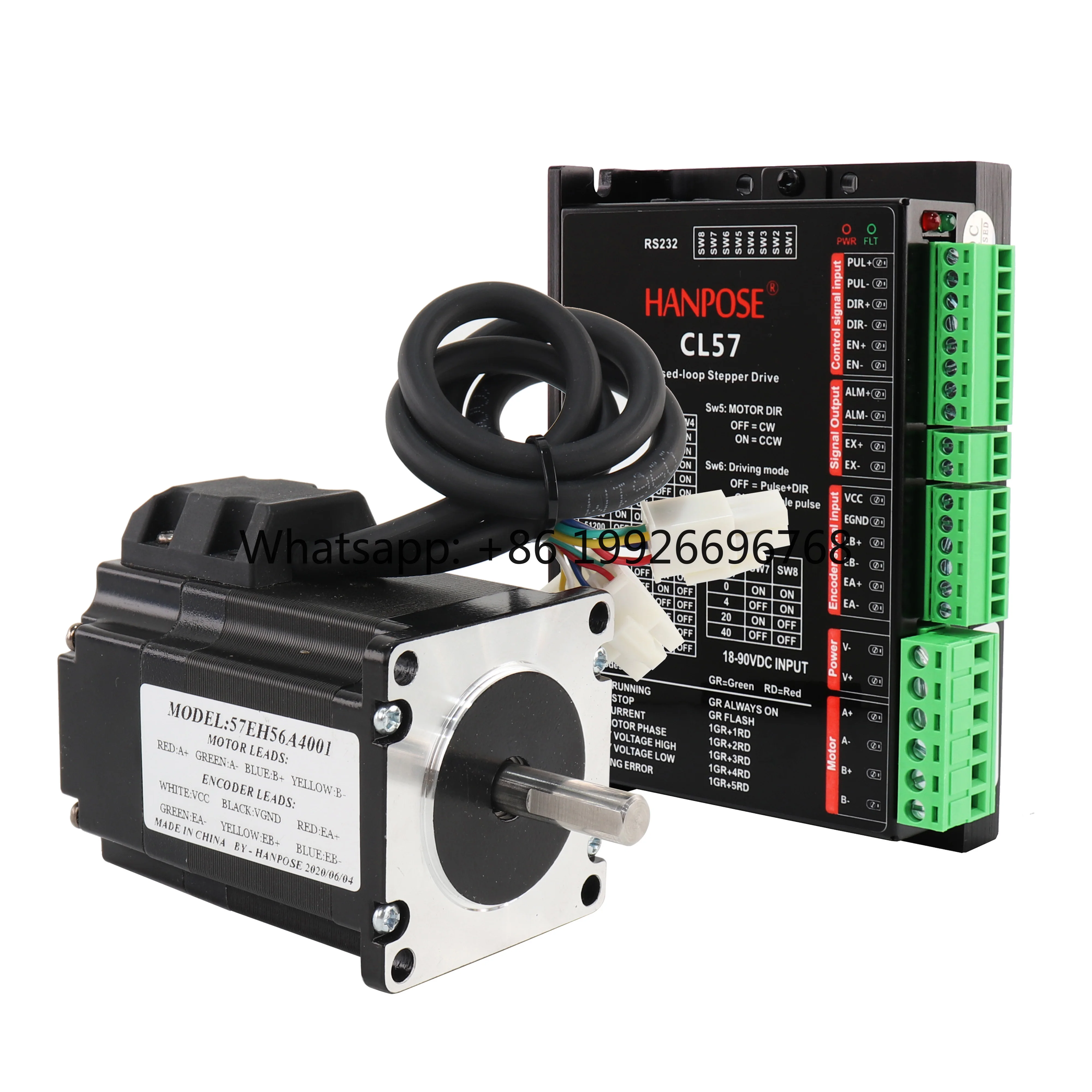 57CME13 4.0A Servo Stepper Motor 57EH56A4001 Closed-loop Motor Engraving 1.3N.m Encoder 2 Phase CL57 Drive Step Motor Nema 23
57CME13 4.0A Servo Stepper Motor 57EH56A4001 Closed-loop Motor Engraving 1.3N.m Encoder 2 Phase CL57 Drive Step Motor Nema 23