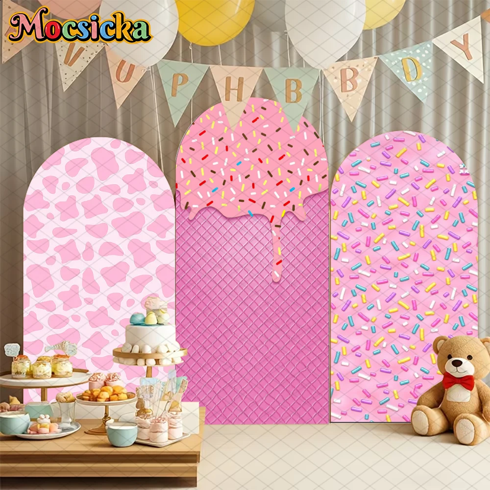 Mocsicka Birthday Arch Cover Background Kid Baby Shower Girl Photo Arched Backdrop Pink Dessert Cream Pattern Decor Studio Props
Mocsicka Birthday Arch Cover Background Kid Baby Shower Girl Photo Arched Backdrop Pink Dessert Cream Pattern Decor Studio Props