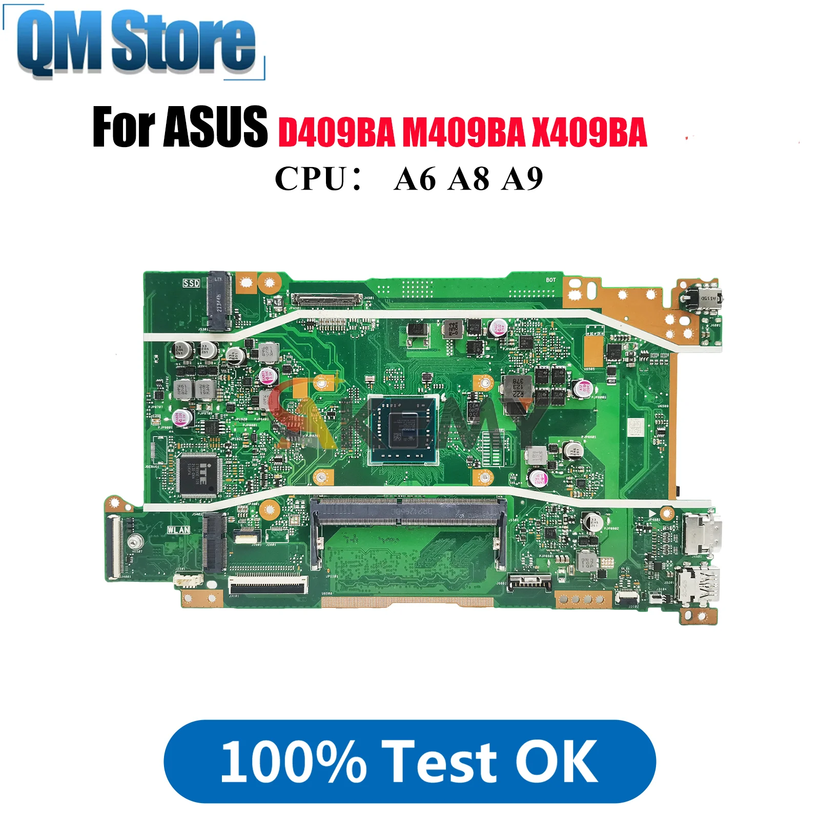 X409BA Материнская плата для ноутбука ASUS VivoBook X409B X409BA D409BA M509BA M409BA D509BA Материнская плата с процессором A6 A8 A9 100% тестирование ОК
X409BA Материнская плата для ноутбука ASUS VivoBook X409B X409BA D409BA M509BA M409BA D509BA Материнская плата с процессором A6 A8 A9 100% тестирование ОК