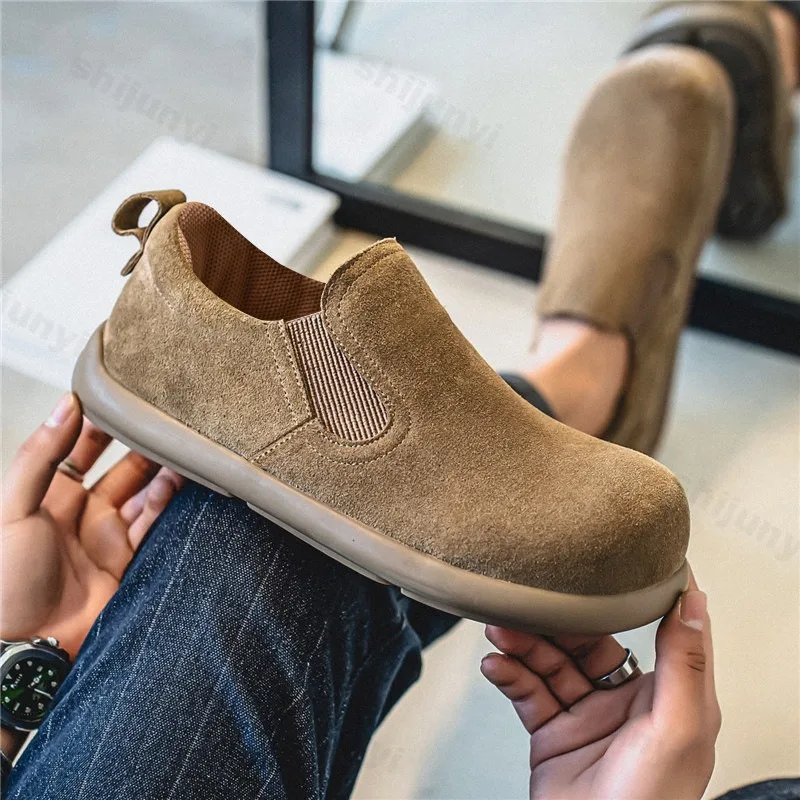 Мужская повседневная обувь, весна 2024, нескользящие дышащие лоферы без шнуровки, модные трендовые удобные низкие кроссовки с неглубоким носком
Мужская повседневная обувь, весна 2024, нескользящие дышащие лоферы без шнуровки, модные трендовые удобные низкие кроссовки с неглубоким носком