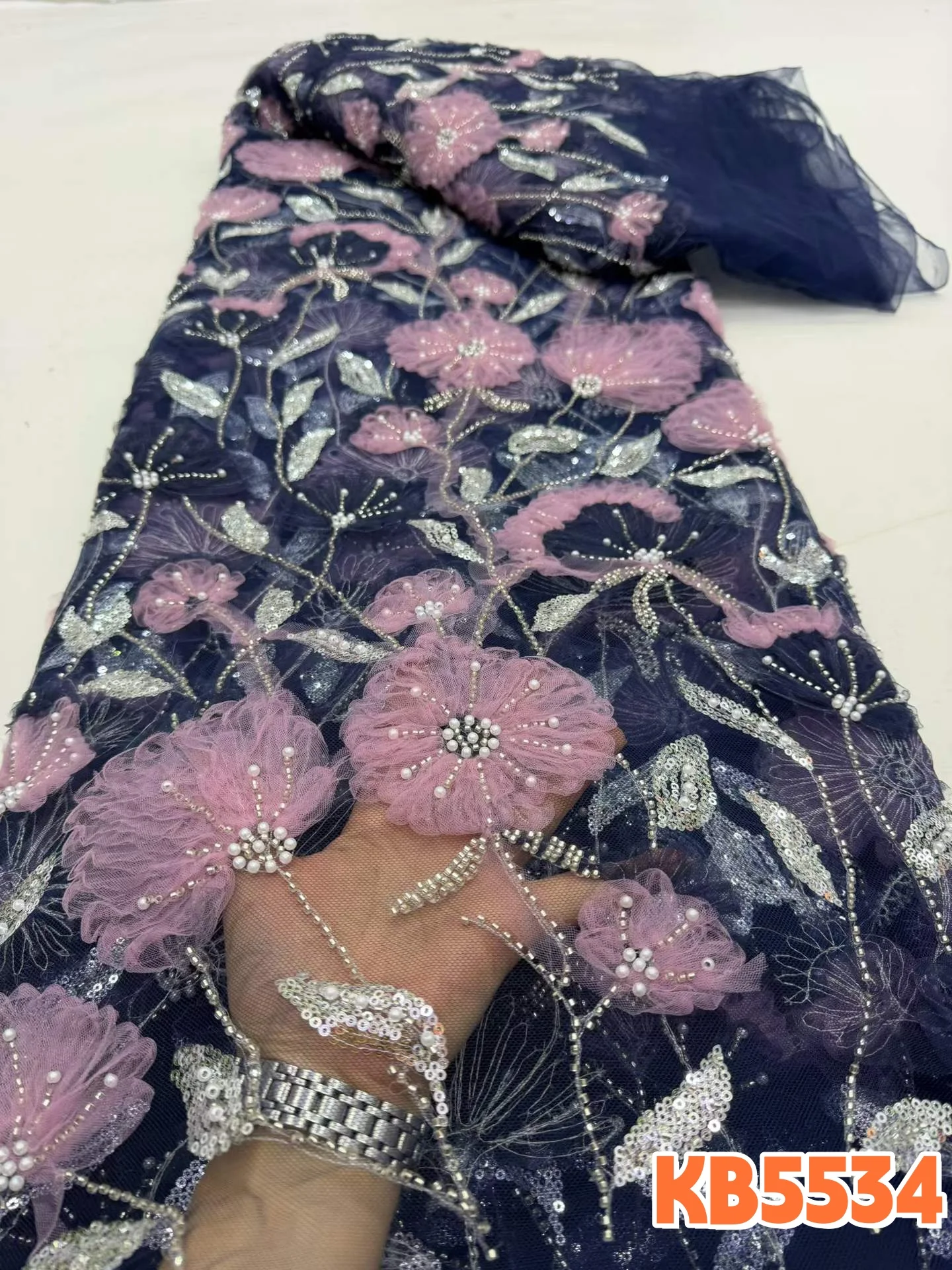 YALISI African 3d Flower Beaded Sequins Lace Fabric 2026 High Quality Pink French Mesh Tulle Lace Fabric for Party Dress KB5534
YALISI African 3d Flower Beaded Sequins Lace Fabric 2026 High Quality Pink French Mesh Tulle Lace Fabric for Party Dress KB5534