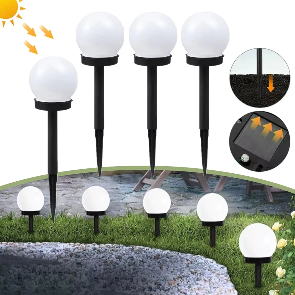 Солнечные светодиодные садовые светильники на колышках для патио и дорожек, уличные шарообразные светильники для газона, наземные лампы для двора, 2 шт.
Солнечные светодиодные садовые светильники на колышках для патио и дорожек, уличные шарообразные светильники для газона, наземные лампы для двора, 2 шт.