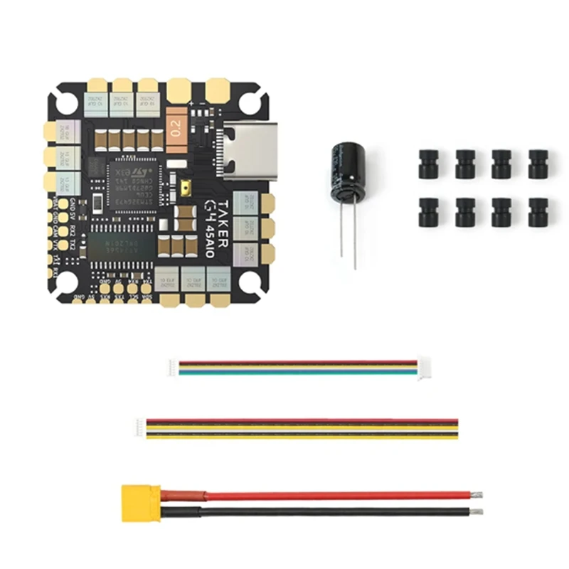 TAKER G4 45A AIO Baro OSD G473 Flight Controller BLHELIS 45A ESC FET Directly 2-6S For FPV Freestyle Cinewhoop Easy Install
TAKER G4 45A AIO Baro OSD G473 Flight Controller BLHELIS 45A ESC FET Directly 2-6S For FPV Freestyle Cinewhoop Easy Install