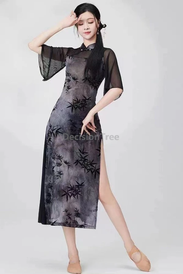2025 elastic gauze classical dance qipao women's chinese dance performance costume elegant bamboo element training uniform set
2025 elastic gauze classical dance qipao women's chinese dance performance costume elegant bamboo element training uniform set