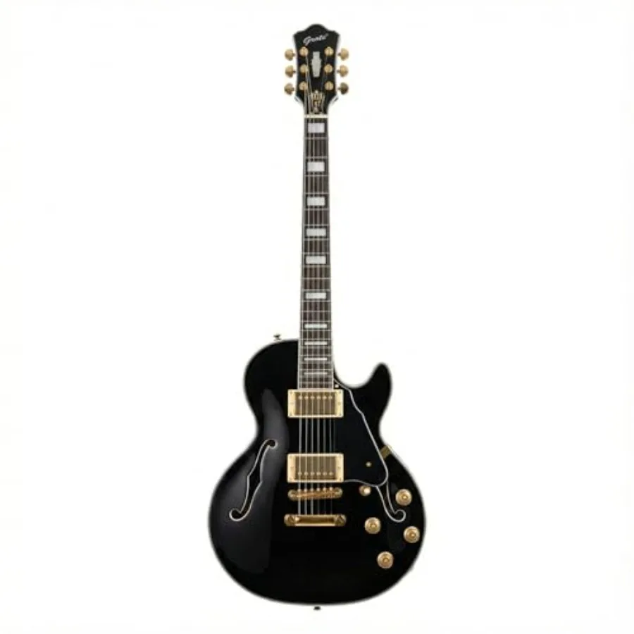 LPF-001 Semi-Hollow Body Electric Guitar with Coils Splitting and Gigbag in Black Color for Live Performance and Practice
LPF-001 Semi-Hollow Body Electric Guitar with Coils Splitting and Gigbag in Black Color for Live Performance and Practice