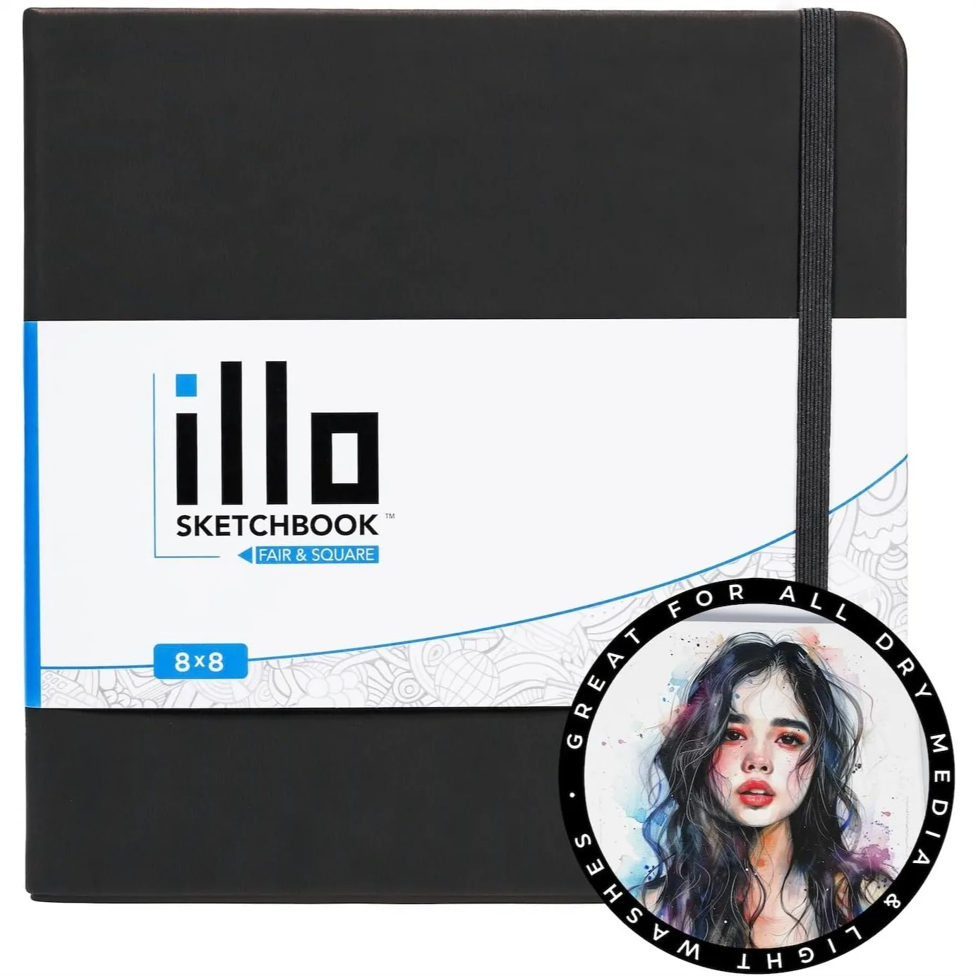 Sketchbook 8x8 Square Hardcover, 180gsm Heavyweight Paper, Ribbon Marker, Back Pocket, Lay Flat, Minimal Bleed, for Artists &
Sketchbook 8x8 Square Hardcover, 180gsm Heavyweight Paper, Ribbon Marker, Back Pocket, Lay Flat, Minimal Bleed, for Artists &