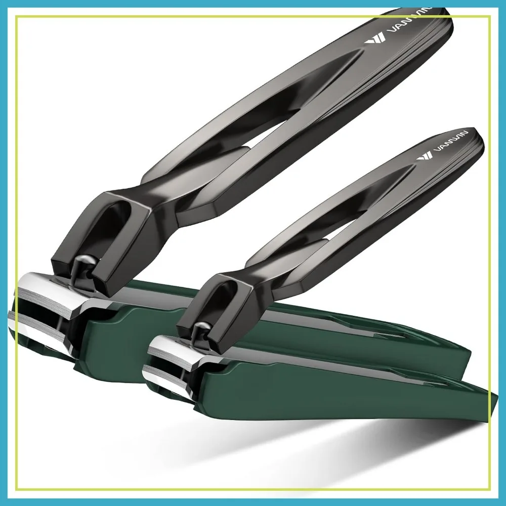 2-Pack Nail Clippers with Catcher, Large & Small, Anti-Splash, Stainless Steel, for Fingernails & Toenails, Heavy Duty
2-Pack Nail Clippers with Catcher, Large & Small, Anti-Splash, Stainless Steel, for Fingernails & Toenails, Heavy Duty