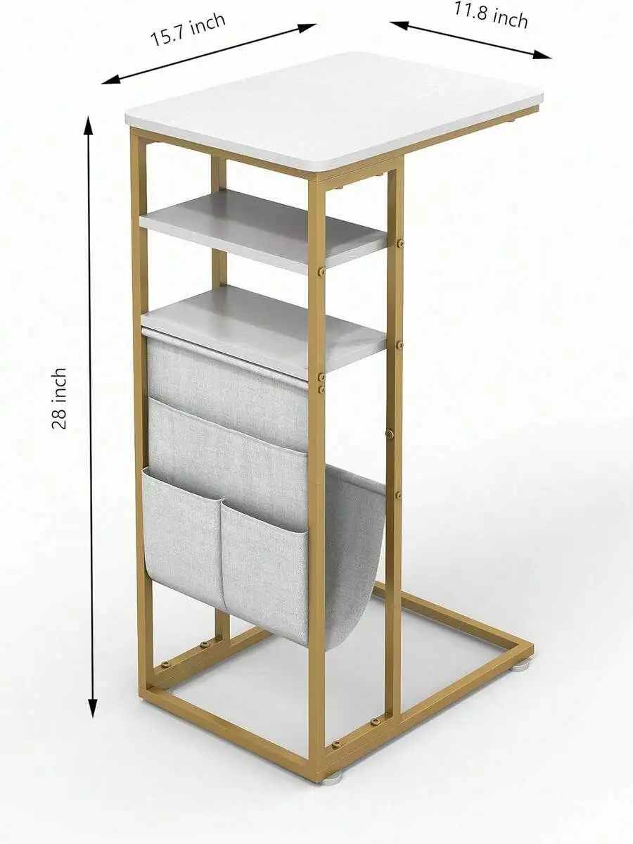 Stable C Table End Table, 23.4" Tall C Shaped Side Table That Slides Under Sofa, Slim Under Couch Table, Modern Industrial
Stable C Table End Table, 23.4" Tall C Shaped Side Table That Slides Under Sofa, Slim Under Couch Table, Modern Industrial