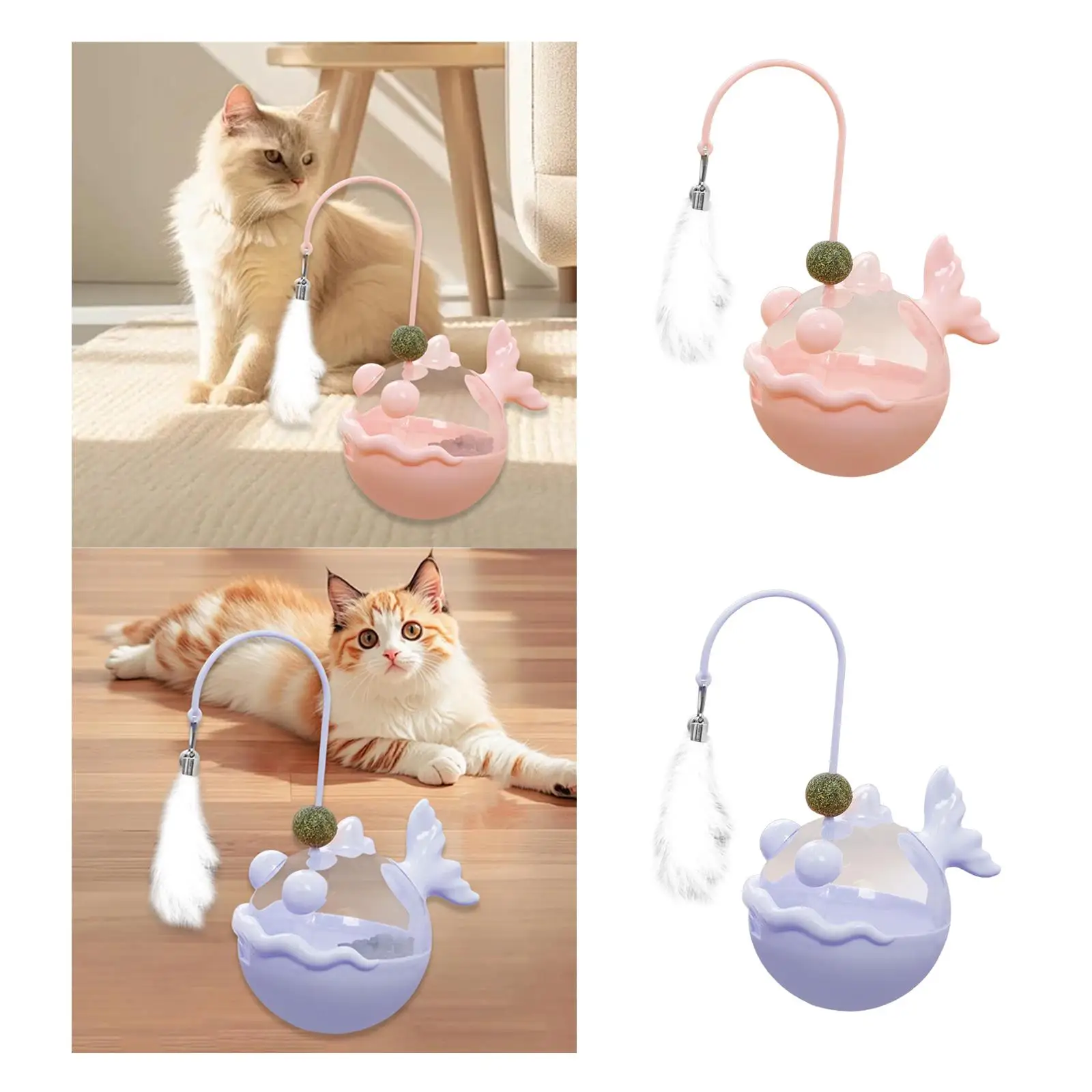 Interactive Cat Toy Slow Feeder Tumbler Cat Treat Dispenser for Kitten Indoor Cats
Interactive Cat Toy Slow Feeder Tumbler Cat Treat Dispenser for Kitten Indoor Cats
