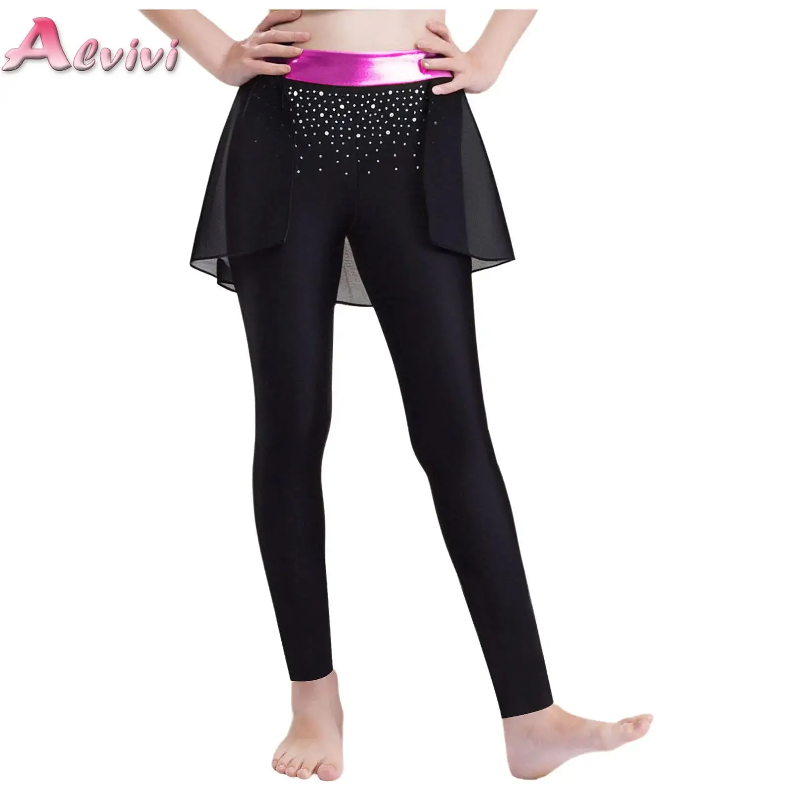 Kids Girls Figure Skating Dance Performance Costume Metallic Jazz Yoga Ballet Dance Pants with Open Front Chiffon Panel Skirt
Kids Girls Figure Skating Dance Performance Costume Metallic Jazz Yoga Ballet Dance Pants with Open Front Chiffon Panel Skirt