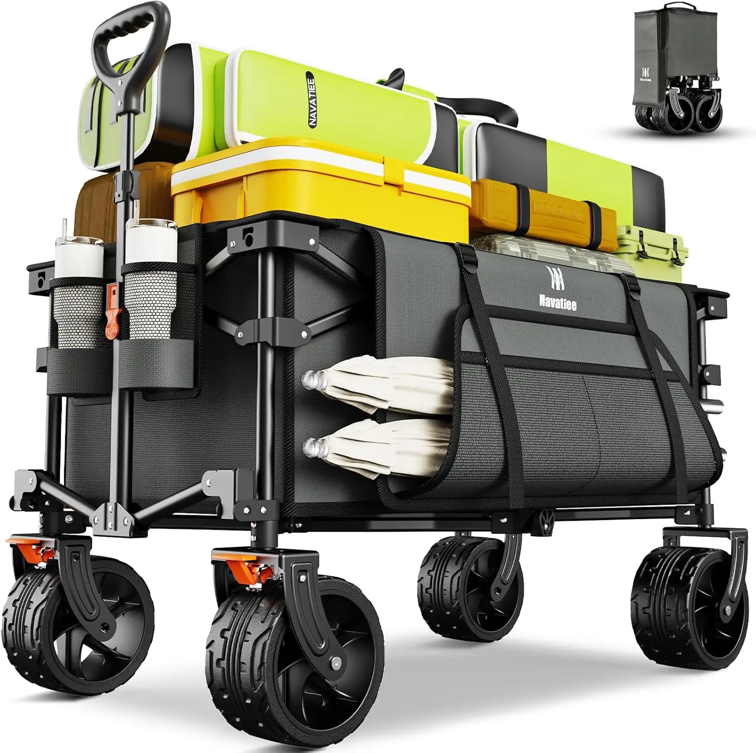 Big Wheels Collapsible Wagon Cart Foldable Heavy Duty Beach Wagon with Silent All Terrain Wheels Folding Utility Grocery Cart
Big Wheels Collapsible Wagon Cart Foldable Heavy Duty Beach Wagon with Silent All Terrain Wheels Folding Utility Grocery Cart