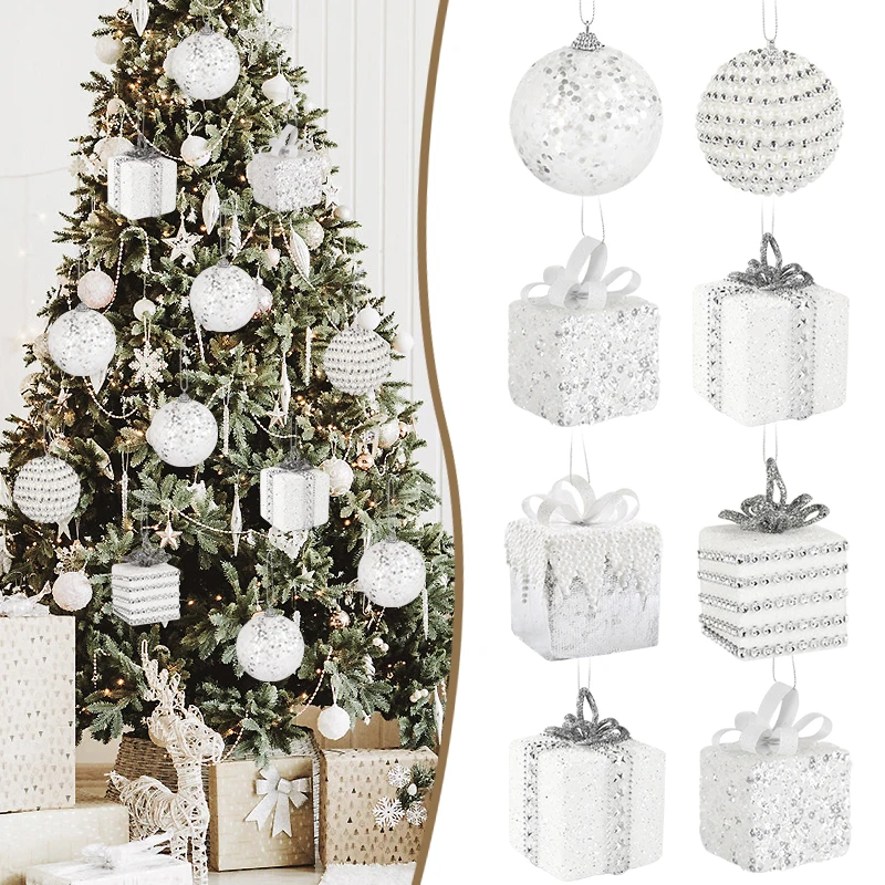 White Christmas Balls Ornament Foam Gift Box Xmas Tree Hanging Pendant 2025 New Year Home Party Decoration Navidad 2024 Supplies
White Christmas Balls Ornament Foam Gift Box Xmas Tree Hanging Pendant 2025 New Year Home Party Decoration Navidad 2024 Supplies