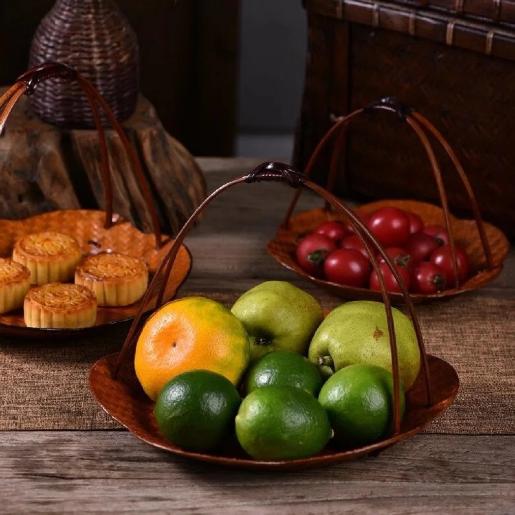Handmade Bamboo Woven Fruit Tray, Rattan Woven Circular Basket, Household Tray, Living Room
Handmade Bamboo Woven Fruit Tray, Rattan Woven Circular Basket, Household Tray, Living Room