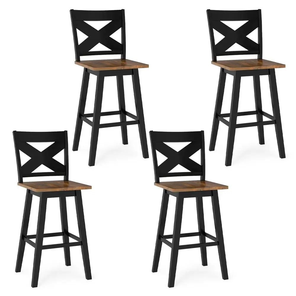 29 Swivel Barstools Set of 4, Rubberwood Bar Height Chairs with Backrest amp Large Seat, 360 Rotating High Top Seats with Footr
29 Swivel Barstools Set of 4, Rubberwood Bar Height Chairs with Backrest amp Large Seat, 360 Rotating High Top Seats with Footr
