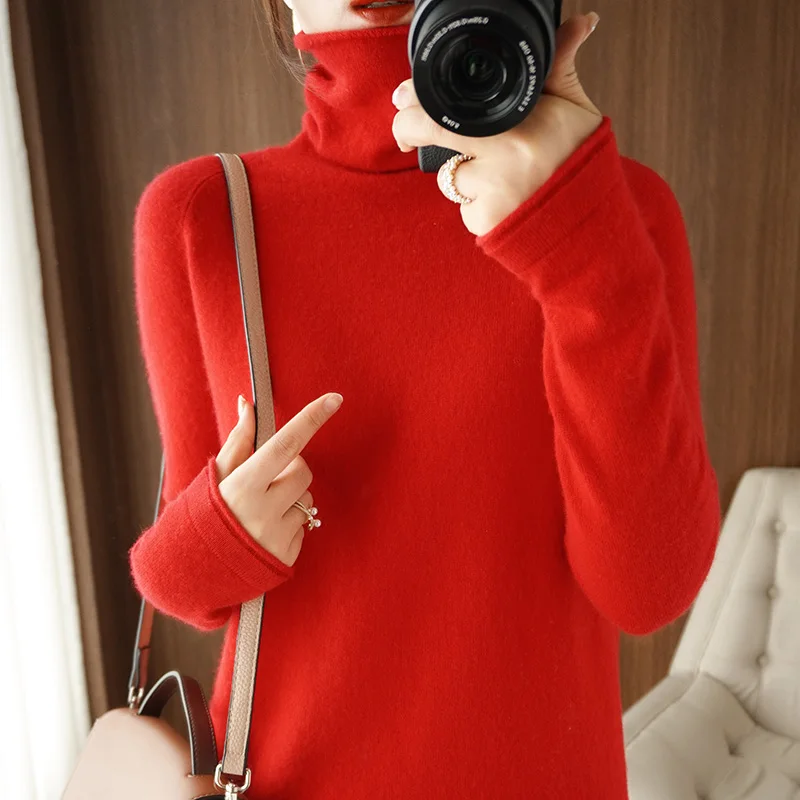 Autumn Winter Woman High Collar Knit Sweater 2024 New Close-Fitting Comfortable Fashion Pullover Long-Sleeved Basic Solid Tops
Autumn Winter Woman High Collar Knit Sweater 2024 New Close-Fitting Comfortable Fashion Pullover Long-Sleeved Basic Solid Tops