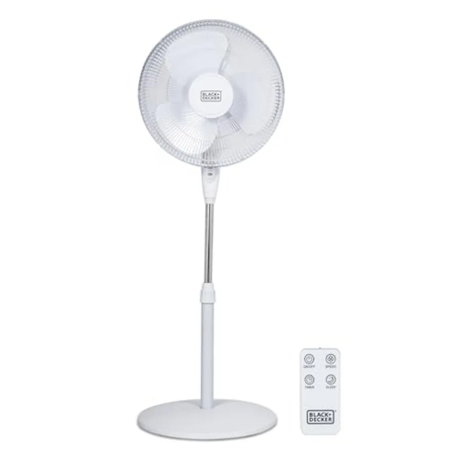 16" Stand Fan with Pedestal Base, Height Adjustable Pedestal Fan with Remote and Touch Control Panel, Free Standing Fan with 90
16" Stand Fan with Pedestal Base, Height Adjustable Pedestal Fan with Remote and Touch Control Panel, Free Standing Fan with 90