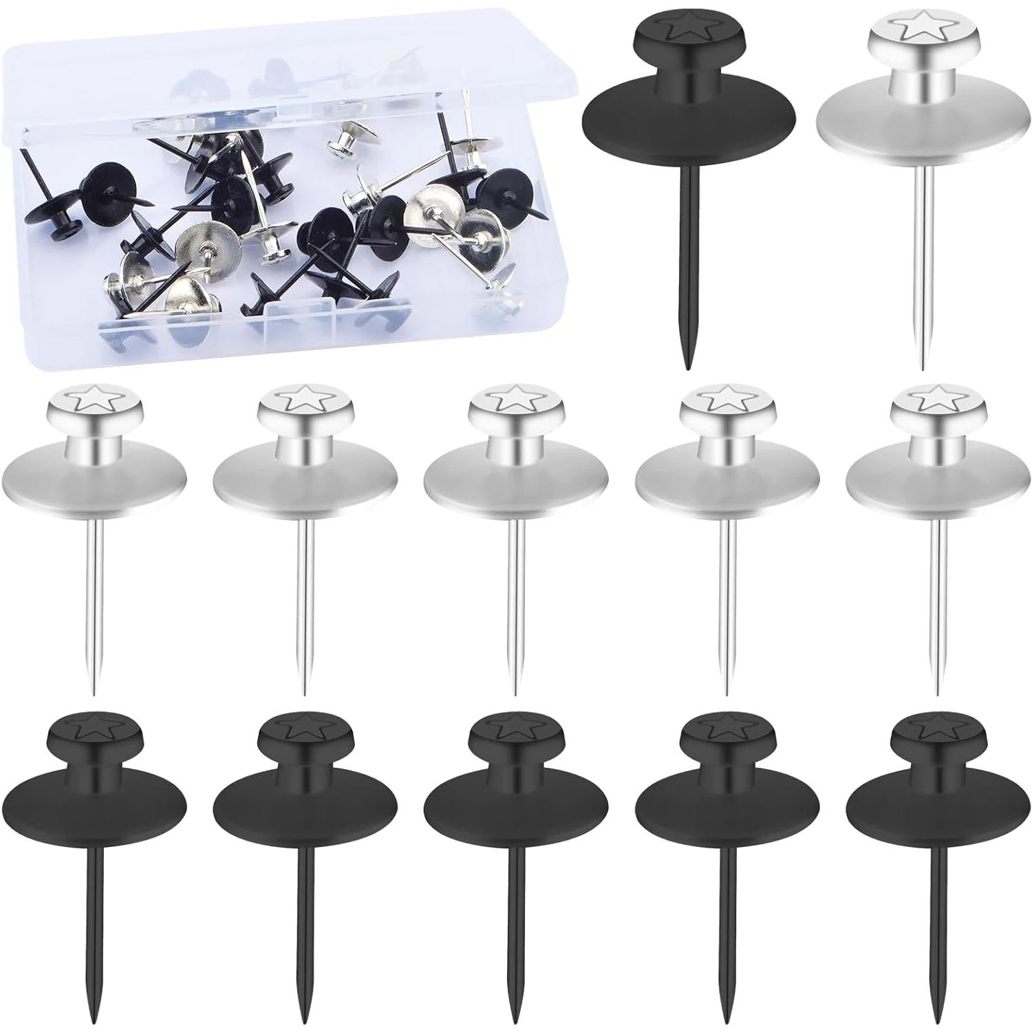 Double Head Large Push Pins Long Pushpin Thumb Tacks Flat Decorative Thumbtacks Push Pins for Cork Board Bulletin Boards Papers
Double Head Large Push Pins Long Pushpin Thumb Tacks Flat Decorative Thumbtacks Push Pins for Cork Board Bulletin Boards Papers