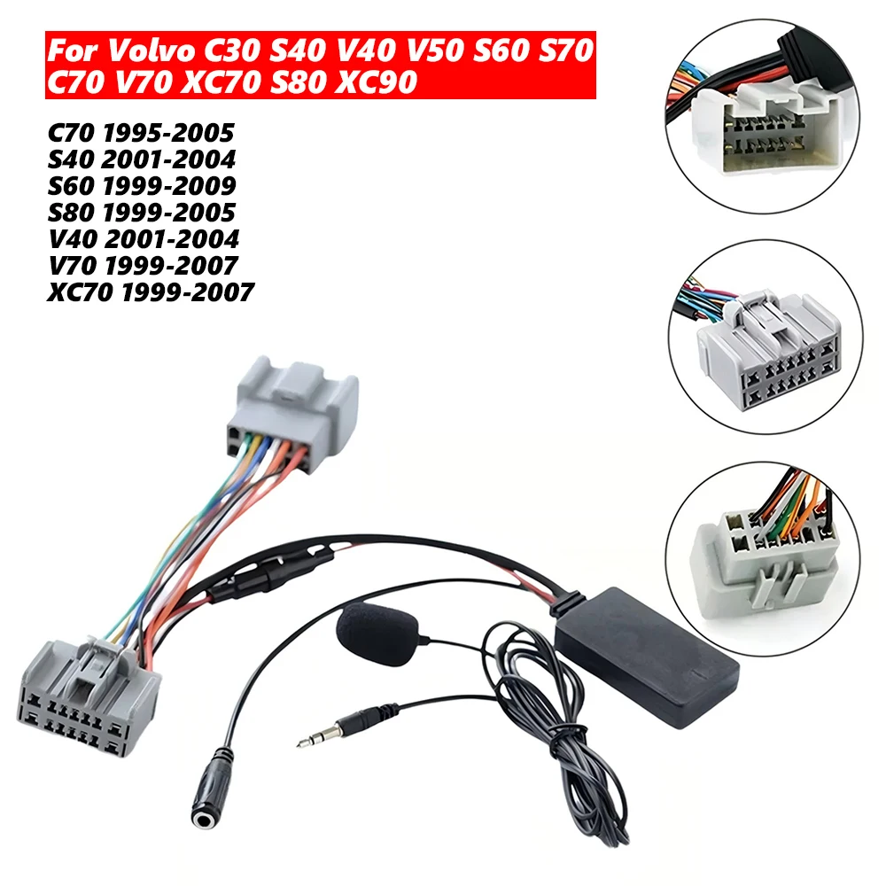 14 Pin Car Radio Stereo Bluetooth Module AUX-IN Audio Adapter Cable For Volvo C30 S40 V40 V50 S60 S70 C70 V70 XC70 S80 XC90
14 Pin Car Radio Stereo Bluetooth Module AUX-IN Audio Adapter Cable For Volvo C30 S40 V40 V50 S60 S70 C70 V70 XC70 S80 XC90