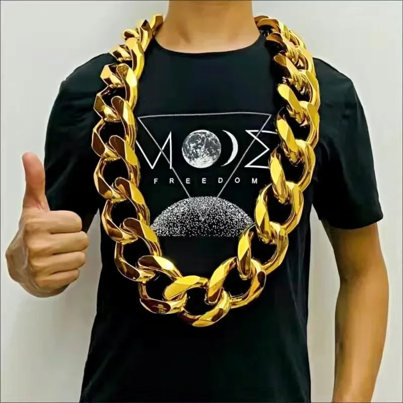 Photo props simulation large chain acrylic UV electric gold plated large necklace super thick necklace party fashion jewelry
Photo props simulation large chain acrylic UV electric gold plated large necklace super thick necklace party fashion jewelry