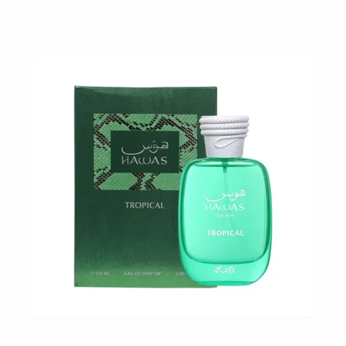 Hawas Tropical Rasasi 100ml – Green Aromatic Men's Perfume with Coconut, Fig and Sandalwood
Hawas Tropical Rasasi 100ml – Green Aromatic Men's Perfume with Coconut, Fig and Sandalwood