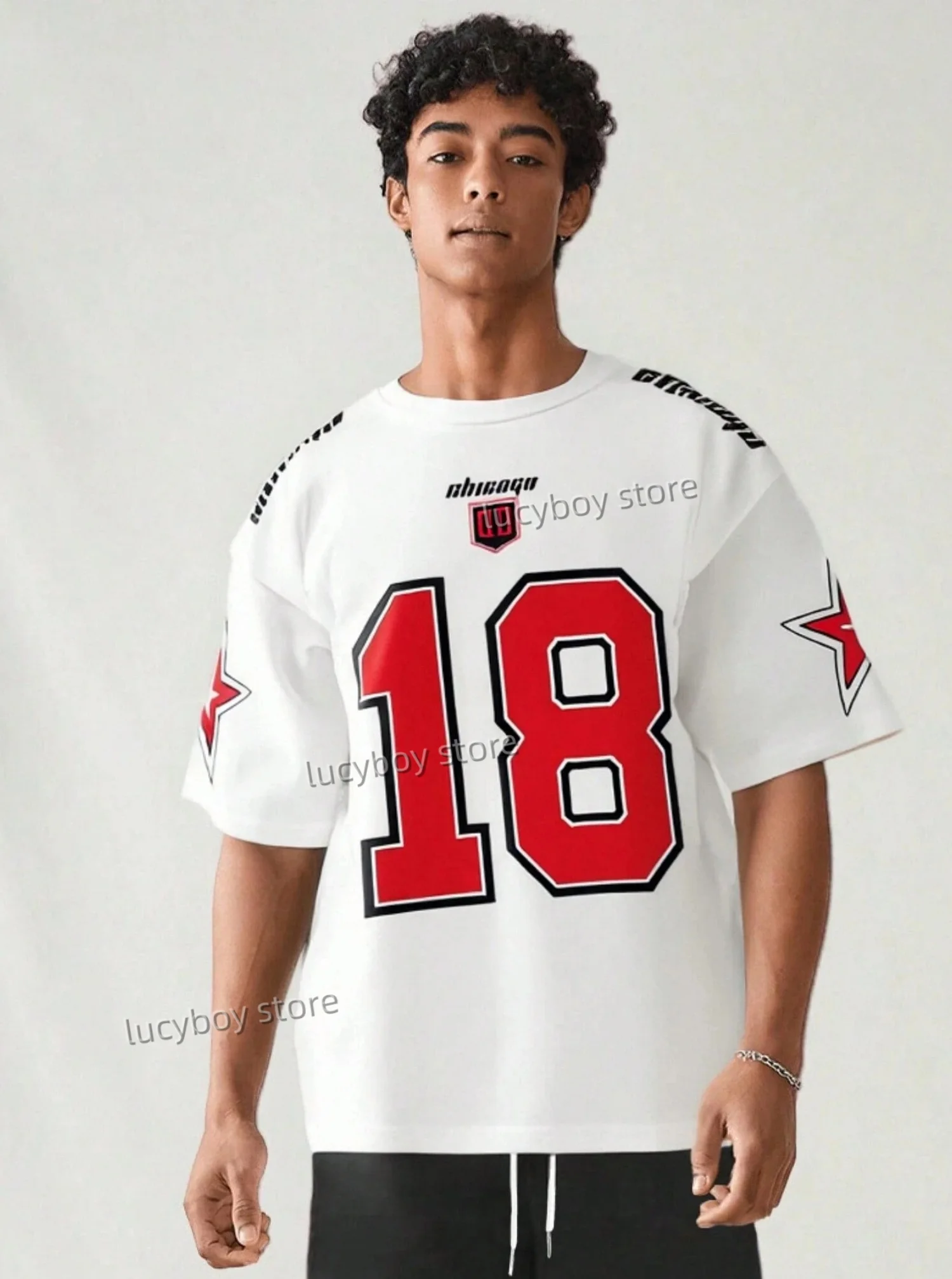 summer Mens 18 CHIAGO6 Printed Short Sleeve T Shirt Man O-Neck New York Racing Football Tee Vintage Casual Tops Men Clothes
summer Mens 18 CHIAGO6 Printed Short Sleeve T Shirt Man O-Neck New York Racing Football Tee Vintage Casual Tops Men Clothes