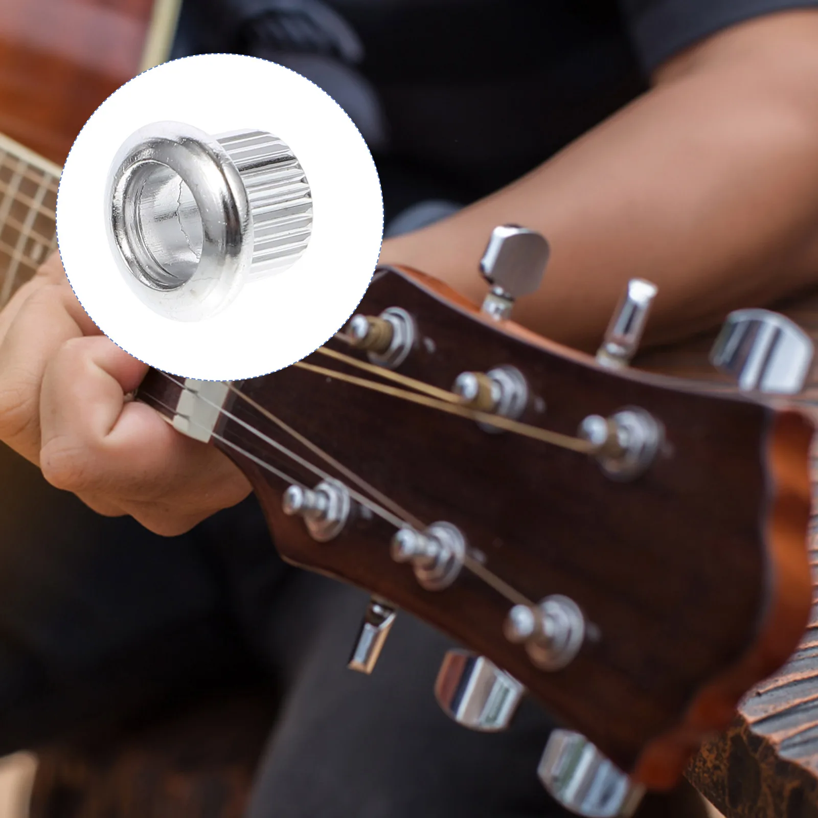 6pcs Vintage Tuning Peg Ferrule Metal Replacement For Electric Guitar String Ferrule 8Mm Outer 6Mm Inner Silver Gc901 Guitar 
6pcs Vintage Tuning Peg Ferrule Metal Replacement For Electric Guitar String Ferrule 8Mm Outer 6Mm Inner Silver Gc901 Guitar