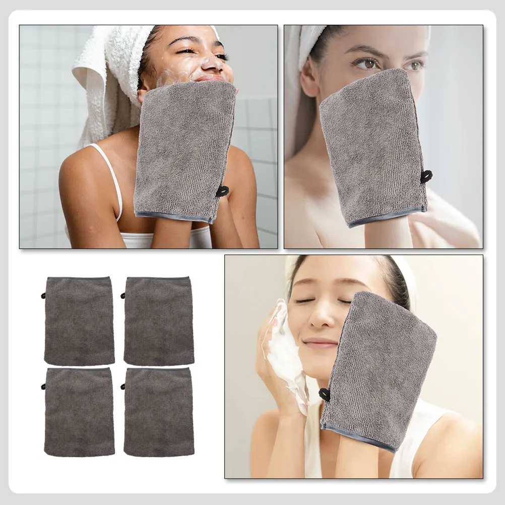 4 Pcs Cleansing Makeup Remover Cover Travel Removal Mitts Polyester Edging Face Portable Facial Gloves
4 Pcs Cleansing Makeup Remover Cover Travel Removal Mitts Polyester Edging Face Portable Facial Gloves