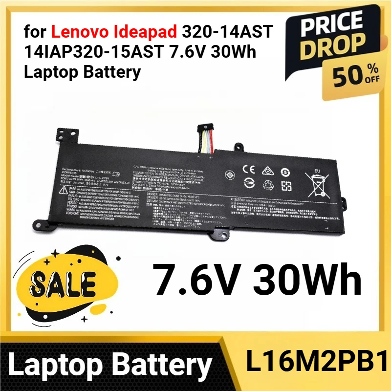 L16M2PB1 for Lenovo Ideapad 320-14AST 14IAP320-15AST 7.6V 30Wh Laptop Battery 15IKB 320-15ISK 330 520 130 V320 V1
L16M2PB1 for Lenovo Ideapad 320-14AST 14IAP320-15AST 7.6V 30Wh Laptop Battery 15IKB 320-15ISK 330 520 130 V320 V1