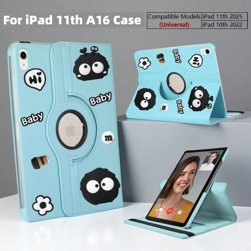 Чехол Funda для iPad A16, 2025 11 дюймов, A3355, чехол с мультяшной подставкой и вращающейся на 360 градусов, чехол для iPad 10-го поколения, чехол
Чехол Funda для iPad A16, 2025 11 дюймов, A3355, чехол с мультяшной подставкой и вращающейся на 360 градусов, чехол для iPad 10-го поколения, чехол