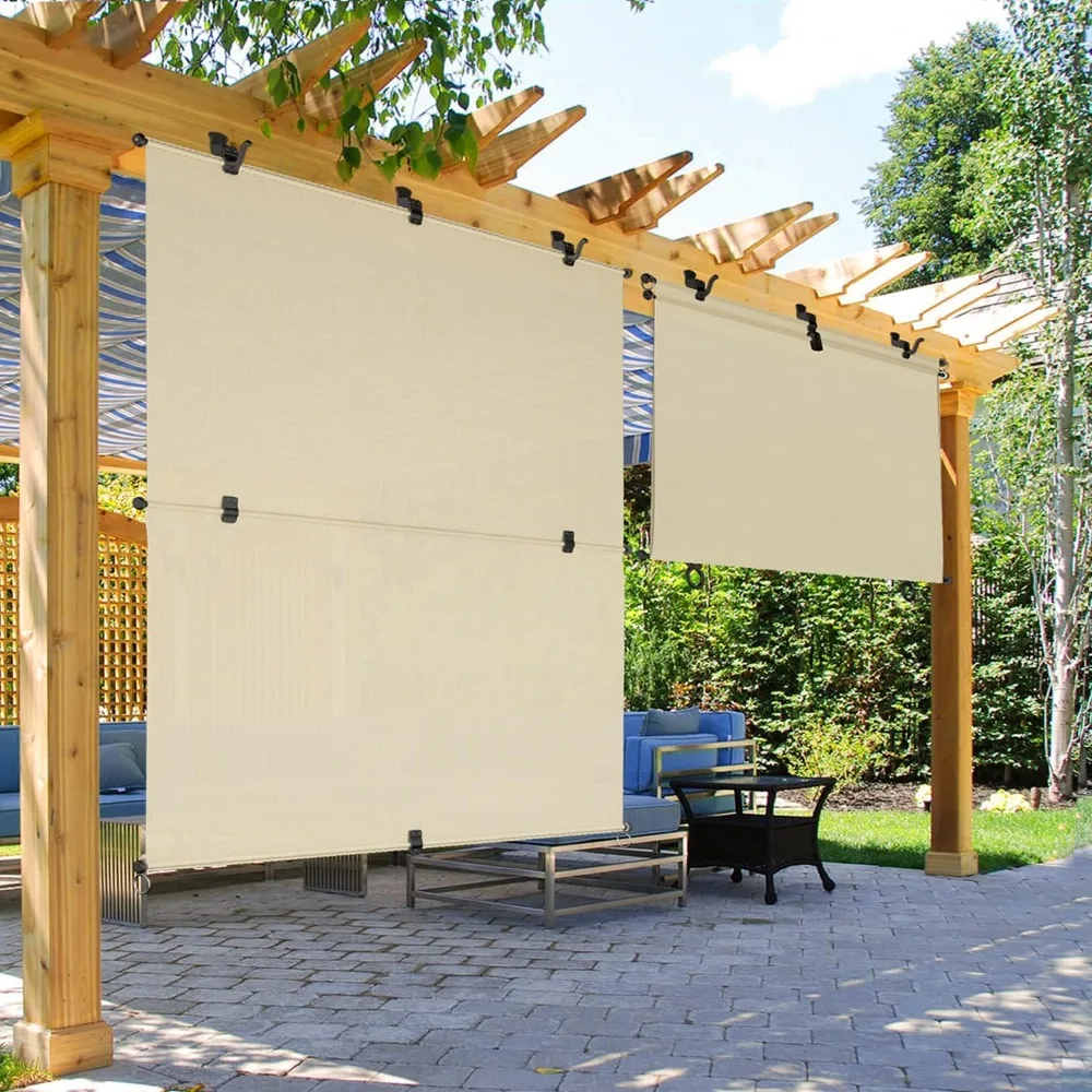 6'W x 9.5'H Patio Shades Roll Up Outdoor 240GSM Foldable Roller Shades Exterior Porch Blinds Sun Screen for Outside Deck Pergola
6'W x 9.5'H Patio Shades Roll Up Outdoor 240GSM Foldable Roller Shades Exterior Porch Blinds Sun Screen for Outside Deck Pergola