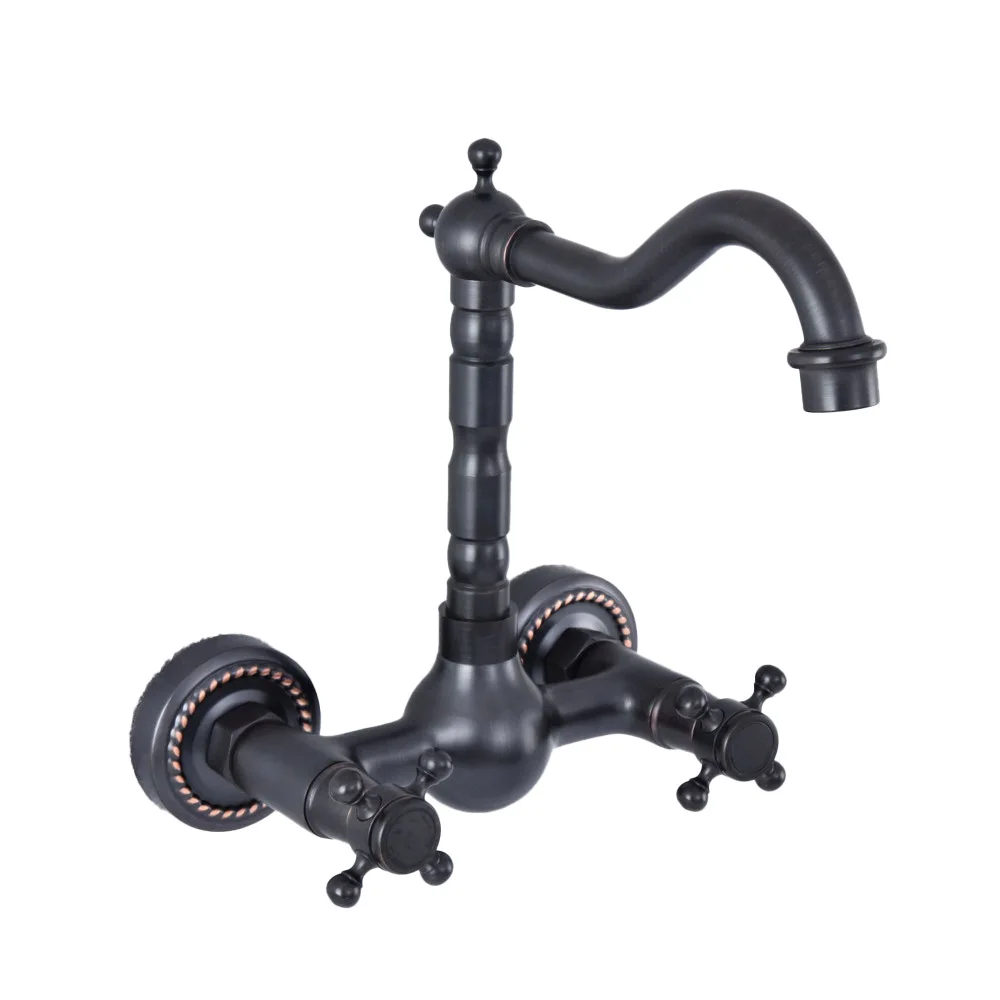 Black Oil Rubbed Brass Bathroom Kitchen Sink Basin Faucet Mixer Tap Swivel Spout Wall Mounted Dual Cross Handles tsf725
Black Oil Rubbed Brass Bathroom Kitchen Sink Basin Faucet Mixer Tap Swivel Spout Wall Mounted Dual Cross Handles tsf725