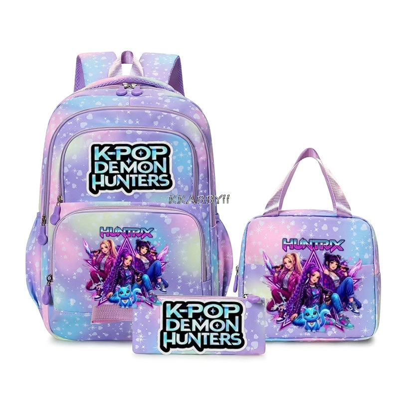 KPop Demon Hunters Backpack 3pcs Rumi Mira Zoey HUNTR/X Saja Boys Teens Laptop School Bags With Lunch Bags
KPop Demon Hunters Backpack 3pcs Rumi Mira Zoey HUNTR/X Saja Boys Teens Laptop School Bags With Lunch Bags