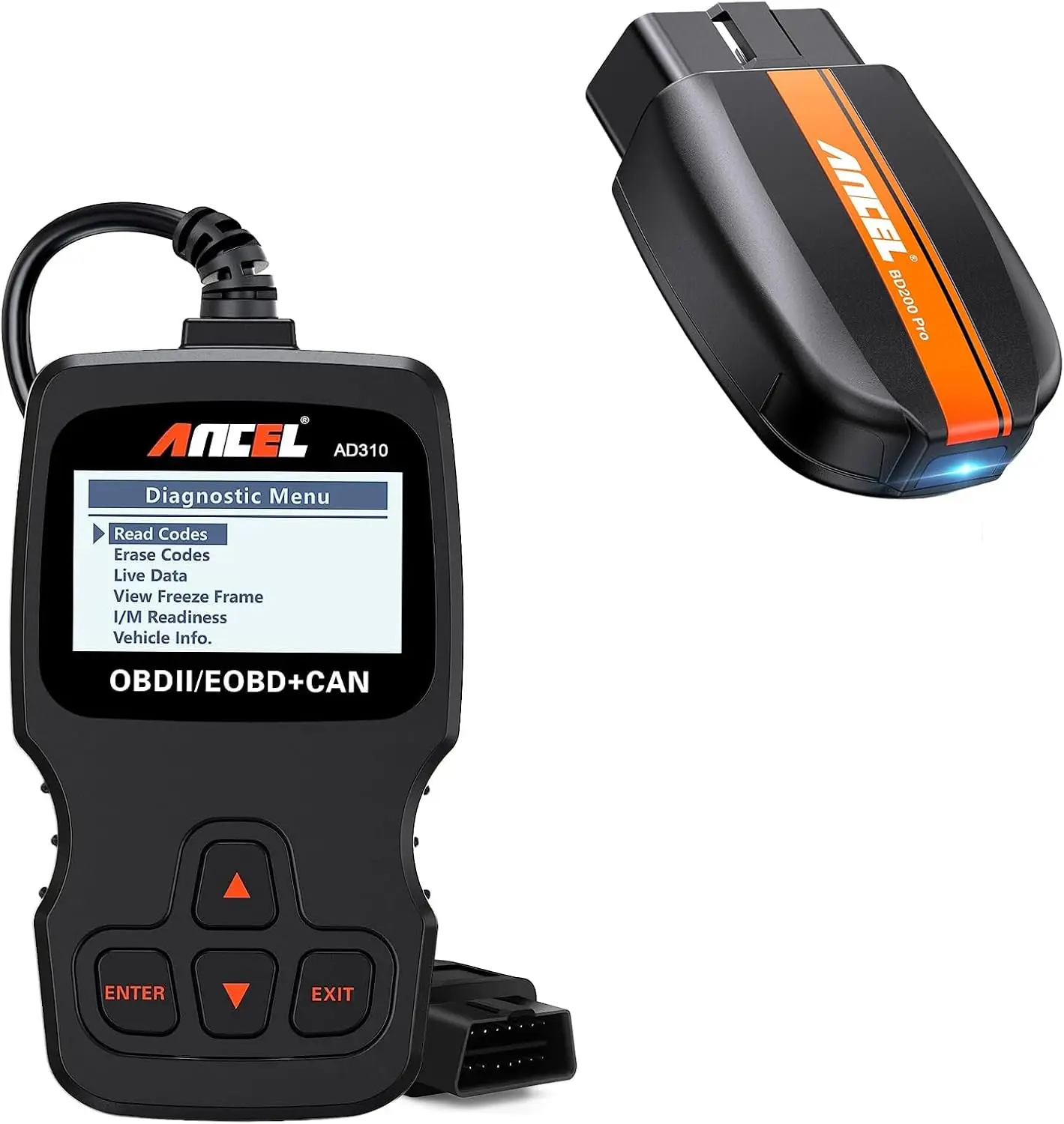 BD200 Pro OBD2 Scanner Bluetooth with AD310 Classic Universal OBD II Scanner
BD200 Pro OBD2 Scanner Bluetooth with AD310 Classic Universal OBD II Scanner