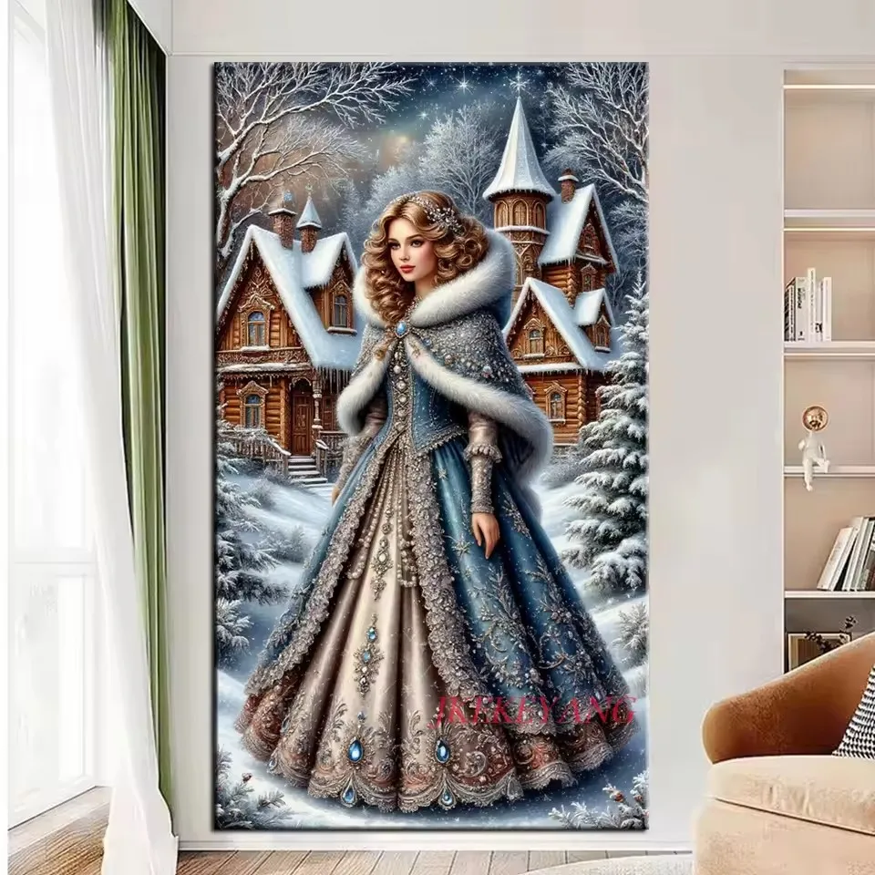 5D Diamond Art Красивая снежная принцесса Женщина Снежный дом Diy Алмазная картина Полный квадратный круглый алмаз Мозаика Ювелирные изделия Крест Стежка
5D Diamond Art Красивая снежная принцесса Женщина Снежный дом Diy Алмазная картина Полный квадратный круглый алмаз Мозаика Ювелирные изделия Крест Стежка