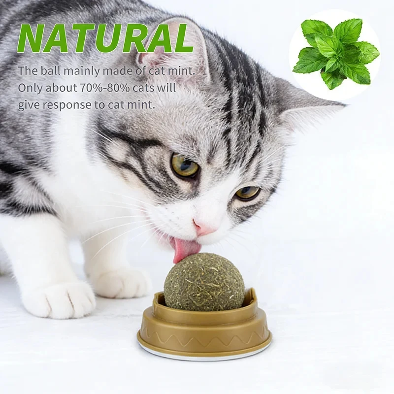 Natural Catnip Ball Rotating Cat Toy Edible Cat Mint Lickable Treats for Kittens Teeth Cleaning
Natural Catnip Ball Rotating Cat Toy Edible Cat Mint Lickable Treats for Kittens Teeth Cleaning