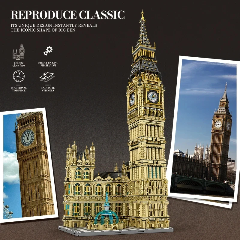 Reobrix 55012 13825 PCS UK Big Ben Medieval Building Blocks Landmark Architecture Modular Construction Bricks Toy Model Kit
Reobrix 55012 13825 PCS UK Big Ben Medieval Building Blocks Landmark Architecture Modular Construction Bricks Toy Model Kit