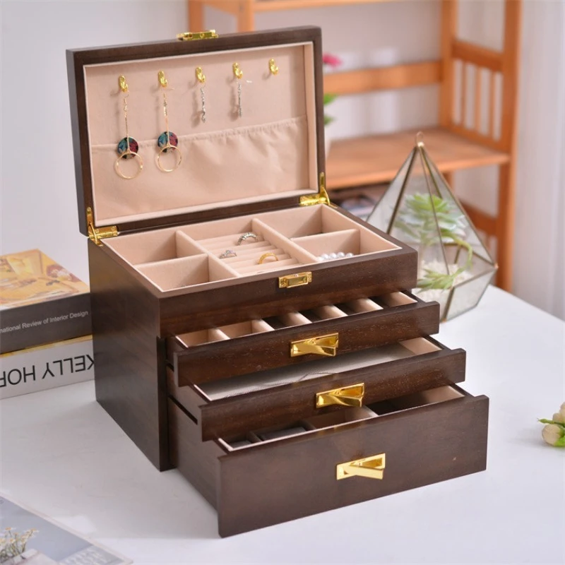 Black Walnut Brown Wood Organizer Jewelry and Watch Display Case Storage Box Convenient Men Jewellery Box
Black Walnut Brown Wood Organizer Jewelry and Watch Display Case Storage Box Convenient Men Jewellery Box