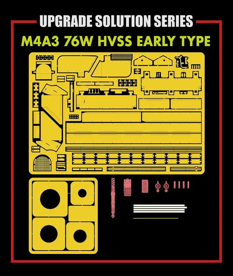 Полевая модель Rye RM2026, Масштаб 1:35, улучшенное решение, серия M4A3 76W HVSS, раннего типа для искусственной кожи
Полевая модель Rye RM2026, Масштаб 1:35, улучшенное решение, серия M4A3 76W HVSS, раннего типа для искусственной кожи