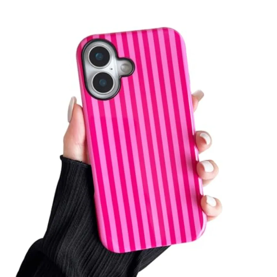 Compatible with iPhone 16 Case, Cute Fashion Aesthetic Striped Pattern Cover for Women, Shockproof Soft TPU and Hard PC Protect
Compatible with iPhone 16 Case, Cute Fashion Aesthetic Striped Pattern Cover for Women, Shockproof Soft TPU and Hard PC Protect