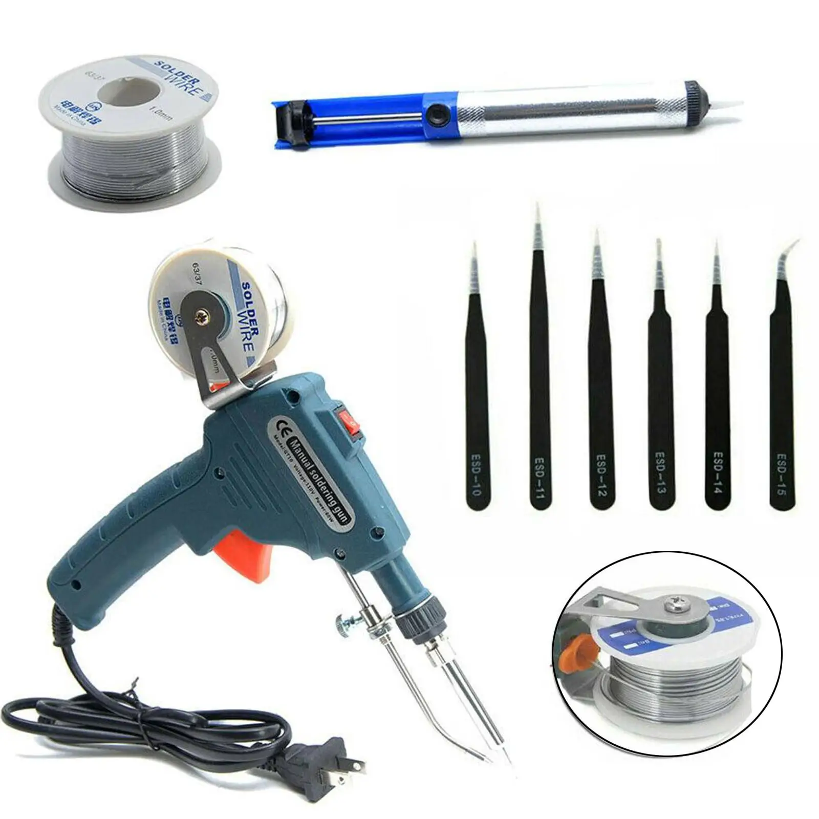 60W Auto Welding Electric Soldering Iron Temperature Solder Tools for Circuit Boards, Appliance Repair, US Plug
60W Auto Welding Electric Soldering Iron Temperature Solder Tools for Circuit Boards, Appliance Repair, US Plug
