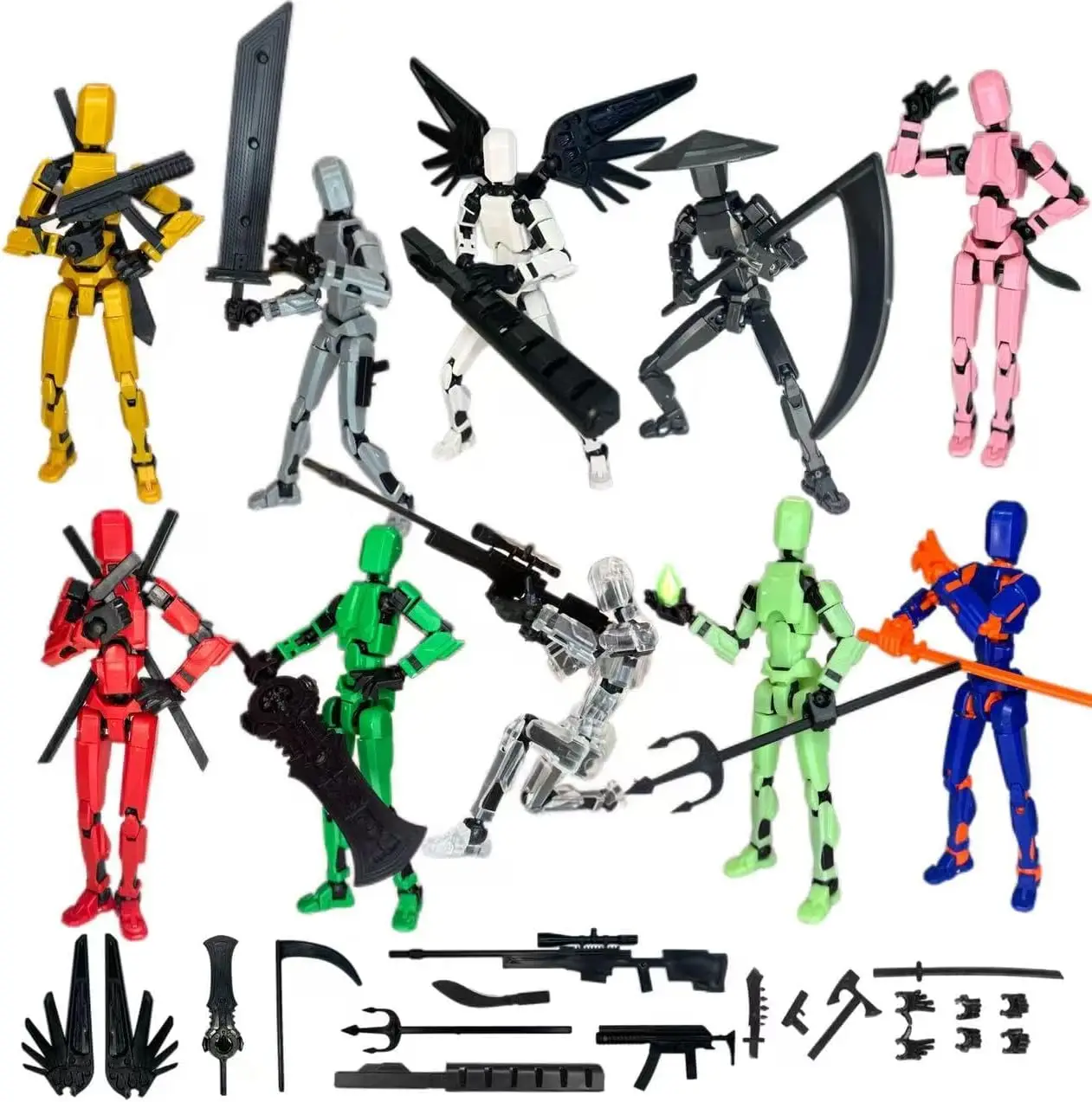 10 Pack Dummy13 Action Figure Set, 3D Printed ActionFigure Toy Gifts for Kids, Dummy 13,Robot 13 Action Figure Full Body Mechani
10 Pack Dummy13 Action Figure Set, 3D Printed ActionFigure Toy Gifts for Kids, Dummy 13,Robot 13 Action Figure Full Body Mechani